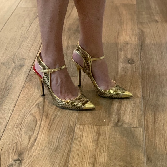 Charles Jourdan Paris - Gold color - Laser cut High Heels Shoes - Picture 2 of 8